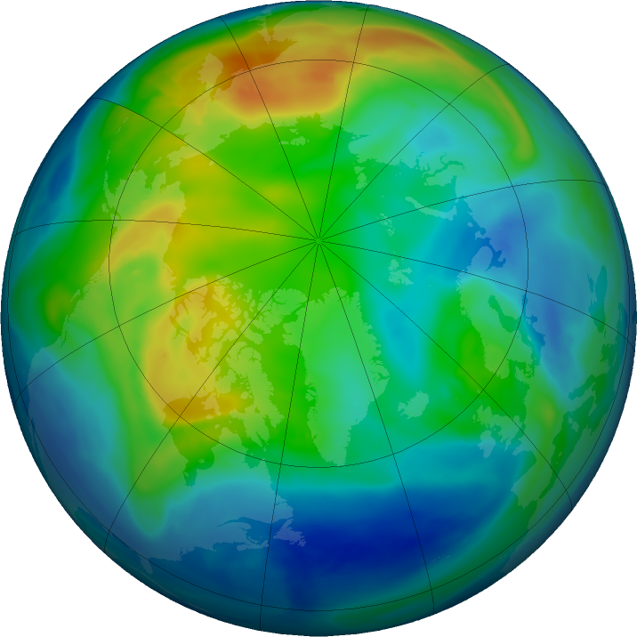 Arctic ozone map for 19 November 2016
